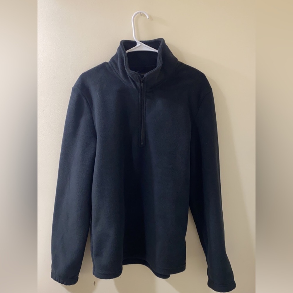 Black Fleece Zip funnel Neck Sweatshirt